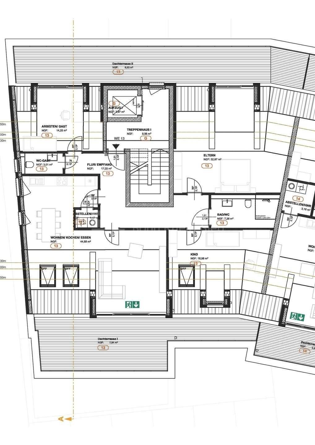 Penthouse, 157 qm Wohnkomfort im Palais Donrath