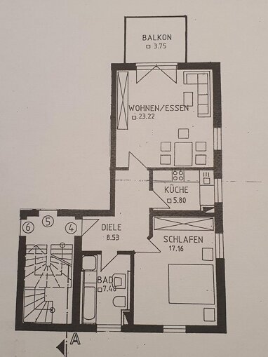Wohnung zur Miete 640 € 2 Zimmer 64 m² 1. Geschoss Diedorf Diedorf 86420
