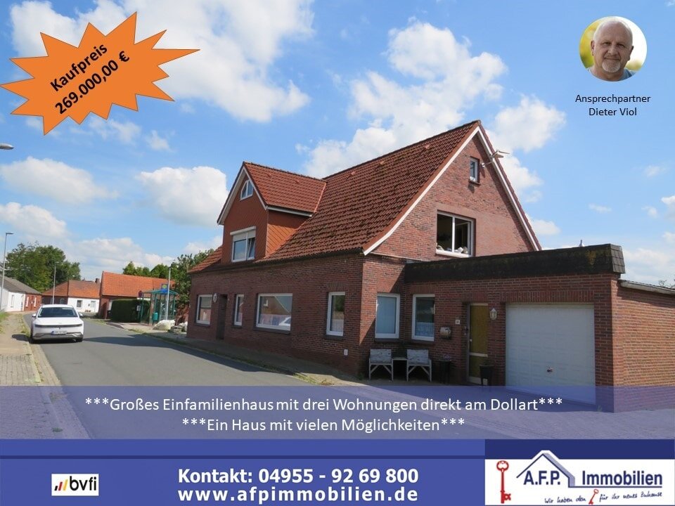 Mehrfamilienhaus zum Kauf 269.000 € 7 Zimmer 302 m²<br/>Wohnfläche 1.721 m²<br/>Grundstück 01.02.2025<br/>Verfügbarkeit Ditzumerverlaat Bunde 26831