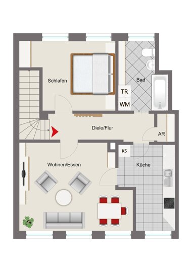 Wohnung zur Miete 600 € 2 Zimmer 63 m² Straßkirchen Straßkirchen 94342