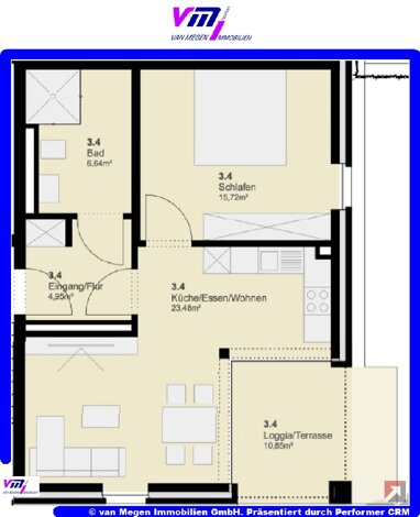 Wohnung zur Miete 665 € 2 Zimmer 55,5 m² frei ab 15.01.2025 Neukirchen Neukirchen-Vluyn 47506