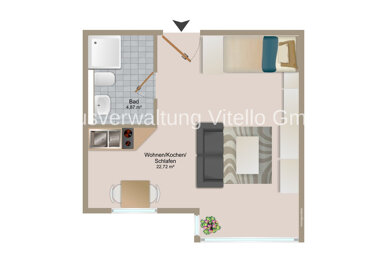Wohnung zur Miete 350 € 1 Zimmer 28 m² Dudweiler - Mitte Saarbrücken / Dudweiler 66125
