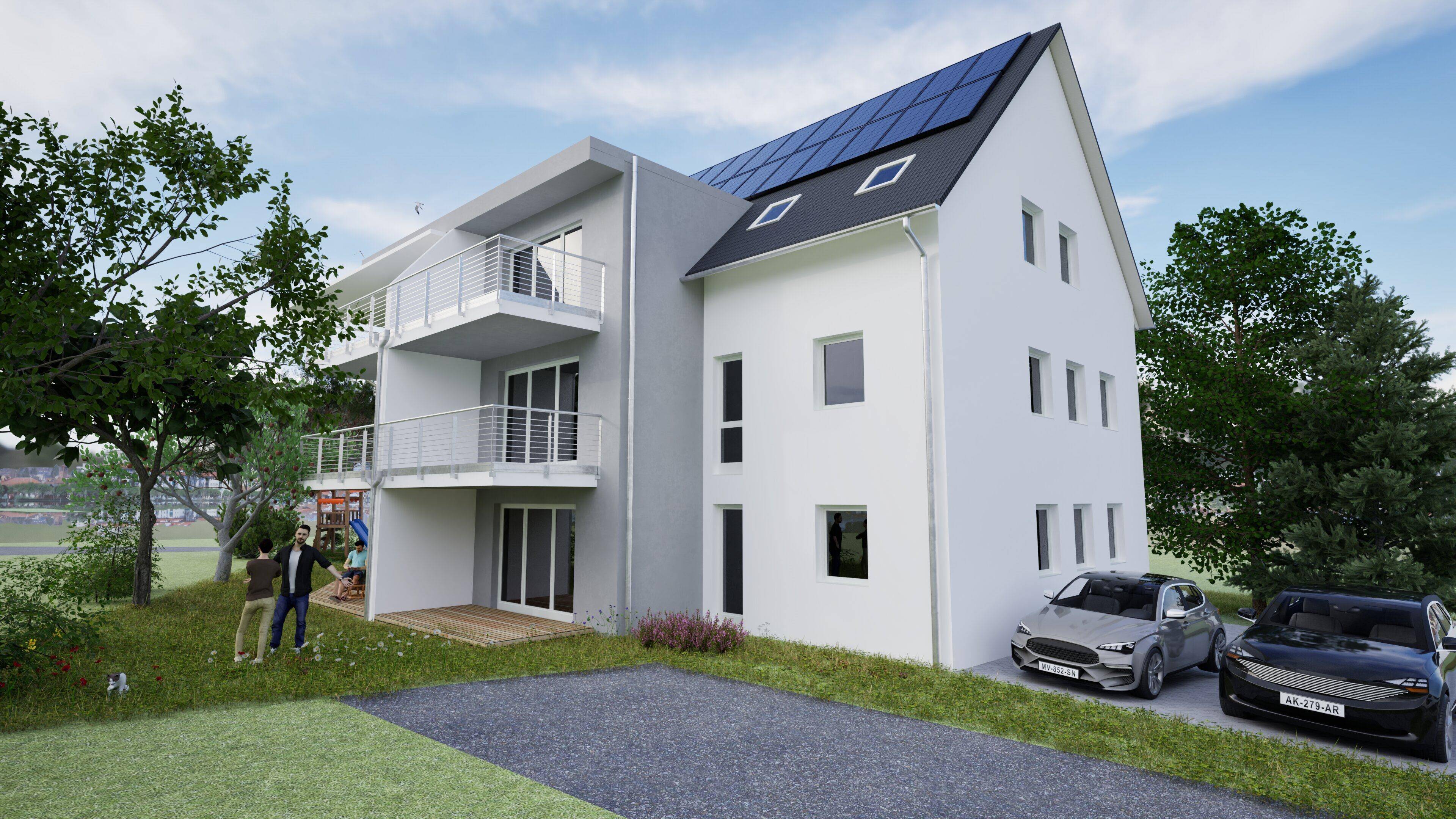 Immobilie in Burgrieden - *Neubau* Moderne 3-Zimmer Wohnung mit Balkon und Gartenparzelle - Whg. 2.2 - Bild 0