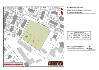 Grundstück zum Kauf provisionsfrei 145.000 € 600 m² Grundstück Grüne Grund Innenstadt Osterholz-Scharmbeck 27711