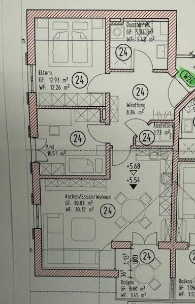 Wohnung zur Miete 900 € 3 Zimmer 72,4 m² 3. Geschoss frei ab 01.06.2025 Friedhofweg 8 b Altenstadt Altenstadt 86972