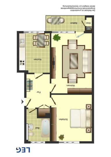 Wohnung zur Miete 463 € 2 Zimmer 67 m² 2. Geschoss Mittelweg 28b Königstor 5 Minden 32427