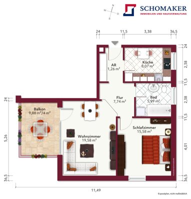 Wohnung zum Kauf 129.000 € 2 Zimmer 58,2 m² Mitte - Wiekhorn Delmenhorst 27749