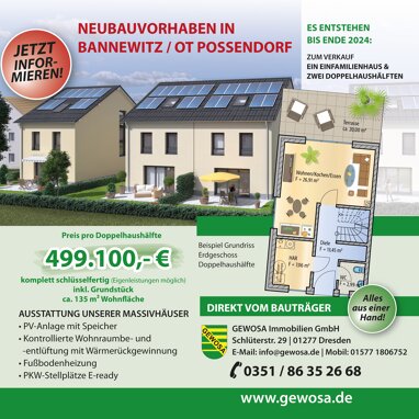 Einfamilienhaus zum Kauf Provisionsfrei 524.100 € 5 Zimmer 140 m² 400 m² Grundstück Possendorf Bannewitz 01728
