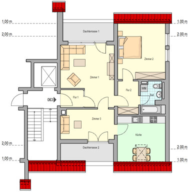 Wohnung zur Miete 808 € 3 Zimmer 81,8 m² frei ab 01.05.2025 Barbara 3 Trier 54290