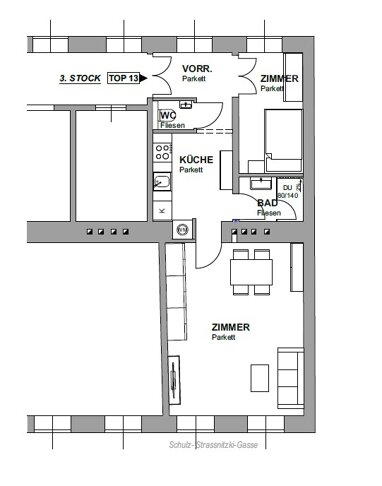 Wohnung zum Kauf 249.000 € 2 Zimmer 45 m² Wien 1090