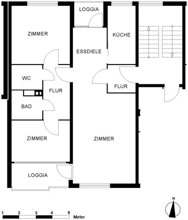 Wohnung zur Miete 381 € 3 Zimmer 75,9 m² 3. Geschoss Georg-Herwegh-Straße 6 Bürgerpark Bremerhaven 27574