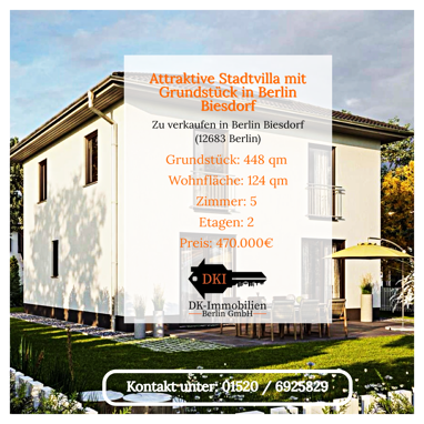 Einfamilienhaus zum Kauf 470.000 € 5 Zimmer 124 m² 448 m² Grundstück Biesdorf Berlin 12683