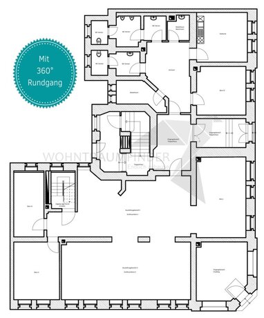 Bürogebäude zur Miete 999 € 7 Zimmer 268,1 m² Bürofläche Bergstraße 70 Schloßchemnitz 025 Chemnitz 09113