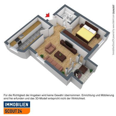 Wohnung zur Miete 405 € 2 Zimmer 47,4 m² EG frei ab sofort Großzschachwitz Dresden 01259