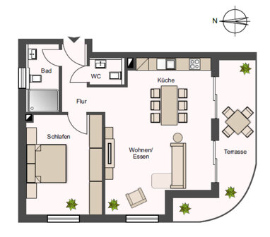 Wohnung zum Kauf 353.033 € 2 Zimmer 66,6 m² Erdgeschoss Auenstein Auenstein-Ilsfeld 74360