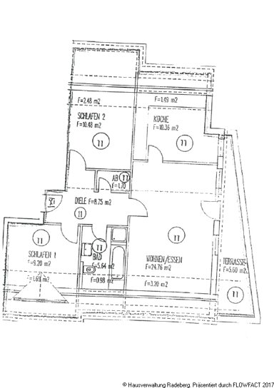 Wohnung zur Miete 650 € 3 Zimmer 80 m² 3. Geschoss Oststraße 2 Radeberg Radeberg 01454