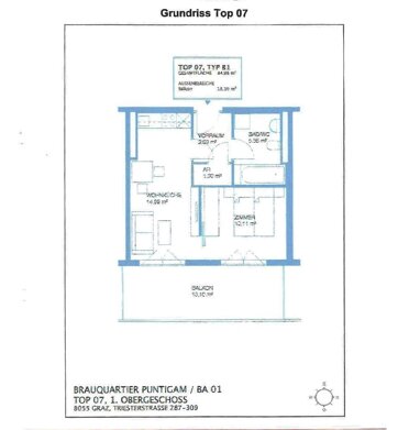 Wohnung zum Kauf 169.000 € 2 Zimmer 1. Geschoss Puntigam Graz 8055