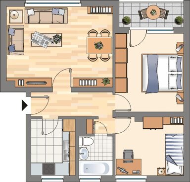 Wohnung zur Miete 429 € 3 Zimmer 63,5 m² EG frei ab 14.02.2025 Breslauer Straße 22 Plettenberg Plettenberg 58840