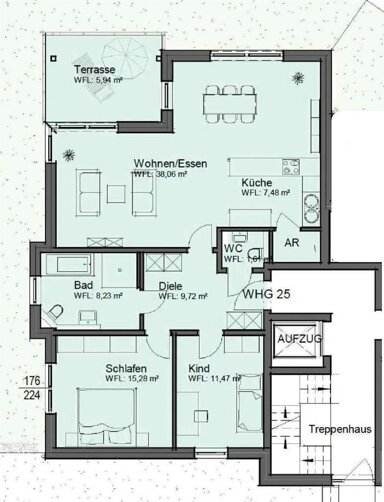 Wohnung zum Kauf 413.423 € 3 Zimmer 99,6 m² Menglinghausen Dortmund 44227