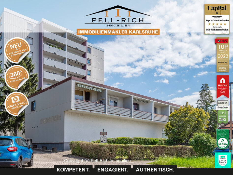 Wohnung zum Kauf 105.000 € 1 Zimmer 38,4 m²<br/>Wohnfläche 1. Stock<br/>Geschoss Spöck Stutensee 76297