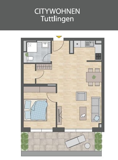 Wohnung zur Miete 750 € 2 Zimmer 57 m² 2. Geschoss Tuttlingen Tuttlingen 78532