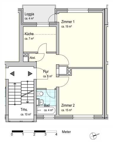 Wohnung zur Miete 434 € 2 Zimmer 51,2 m² 2. Geschoss Hilde-Domin-Straße 30 Babenend Oldenburg 26127