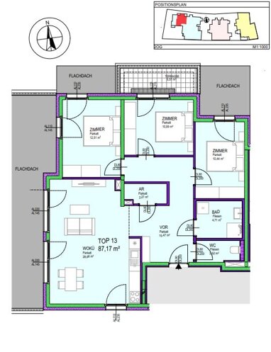 Wohnung zum Kauf 443.727,44 € 4 Zimmer 87,3 m² Groß-Enzersdorf 2301