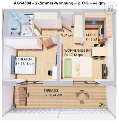 Wohnung zur Miete 1.420 € 2 Zimmer 66 m² 2. Geschoss frei ab 09.10.2024 Kaufbeuren Kaufbeuren 87600