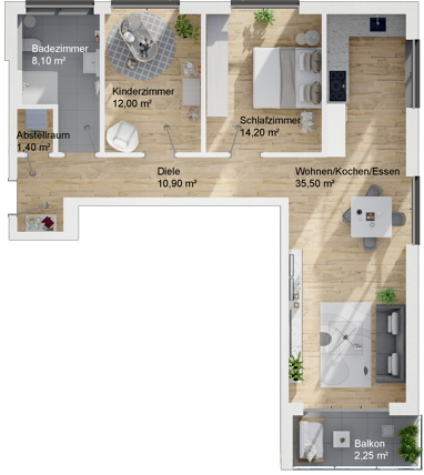 Wohnung zum Kauf Provisionsfrei 399.900 € 3 Zimmer 84,4 m² 1. Geschoss Reimelstraße 3 Ravolzhausen Neuberg 63543