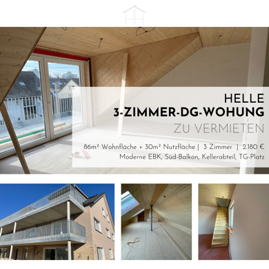 Wohnung zur Miete 1.770 € 3 Zimmer 106 m² Geschoss 3/3 Berkheim Esslingen am Neckar 73734