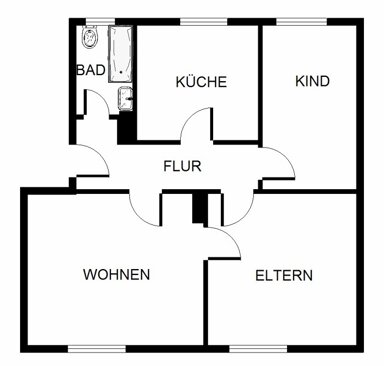 Wohnung zur Miete 818 € 3 Zimmer 69,1 m² 3. Geschoss frei ab 12.03.2025 Rheinallee 42 Neustadt Mainz 55118