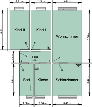 Studio zur Miete 430 € 4 Zimmer 66,2 m² 3. Geschoss Rosenweg 19 Lobenstein Bad Lobenstein 07356