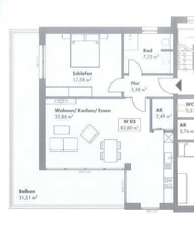 Wohnung zum Kauf 399.000 € 2 Zimmer 82,8 m² 1. Geschoss Harleshausen Kassel 34128