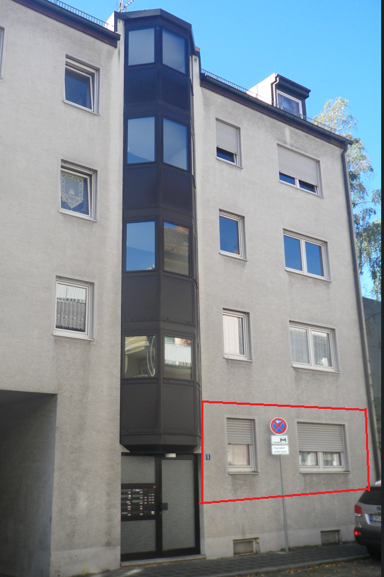 Wohnung zur Miete 377 € 1 Zimmer 47,2 m² EG frei ab sofort Stuckstraße 8 Pirckheimerstraße Nürnberg 90408