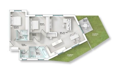 Wohnung zum Kauf Provisionsfrei 533.088 € 3,5 Zimmer 111,1 m² Erdgeschoss Feyen 1 Trier 54294
