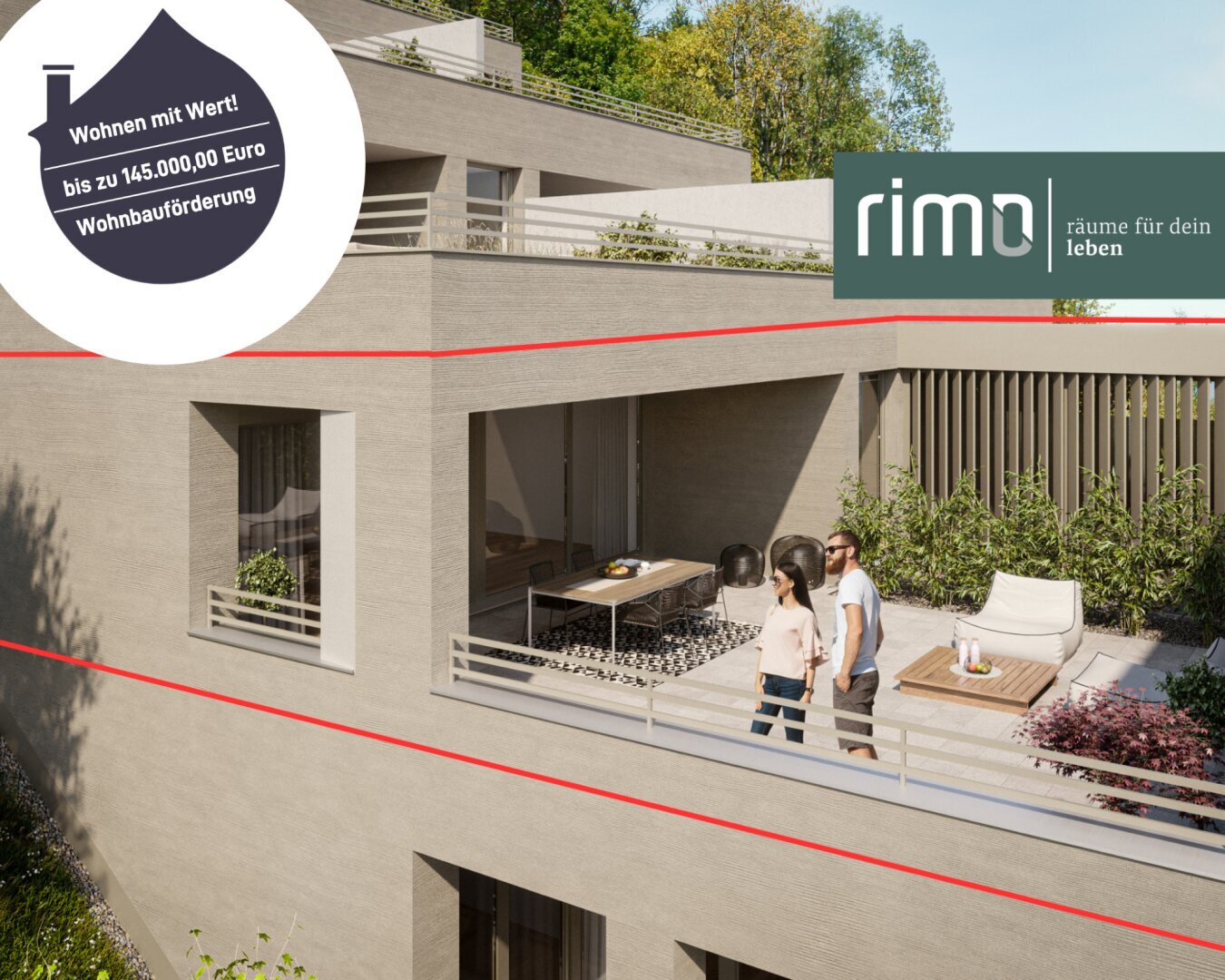 Terrassenwohnung zum Kauf 665.000 € 4 Zimmer 87 m² 3. Geschoss Mutterstraße 11 Feldkirch 6800