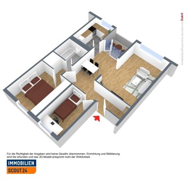 Wohnung zur Miete 819 € 3 Zimmer 71,4 m² 1. Geschoss Friedenauer Straße 18 Berliner Viertel Monheim 40789