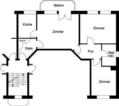 Wohnung zur Miete nur mit Wohnberechtigungsschein 530 € 3 Zimmer 80,3 m² 1. Geschoss frei ab sofort Max-Pester-Str. 2 Höhenhaus Köln 51061