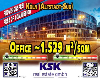Bürogebäude zur Miete Provisionsfrei 30 € 1.529 m² Bürofläche teilbar von 448 m² bis 1.529 m² Altstadt - Süd Köln 50676