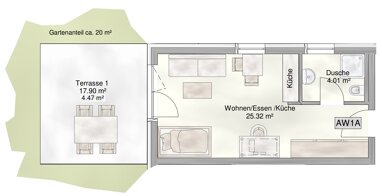 Wohnung zum Kauf Provisionsfrei 153.750 € 1 Zimmer Hirschauer Straße 7 Ammersricht Amberg 92224