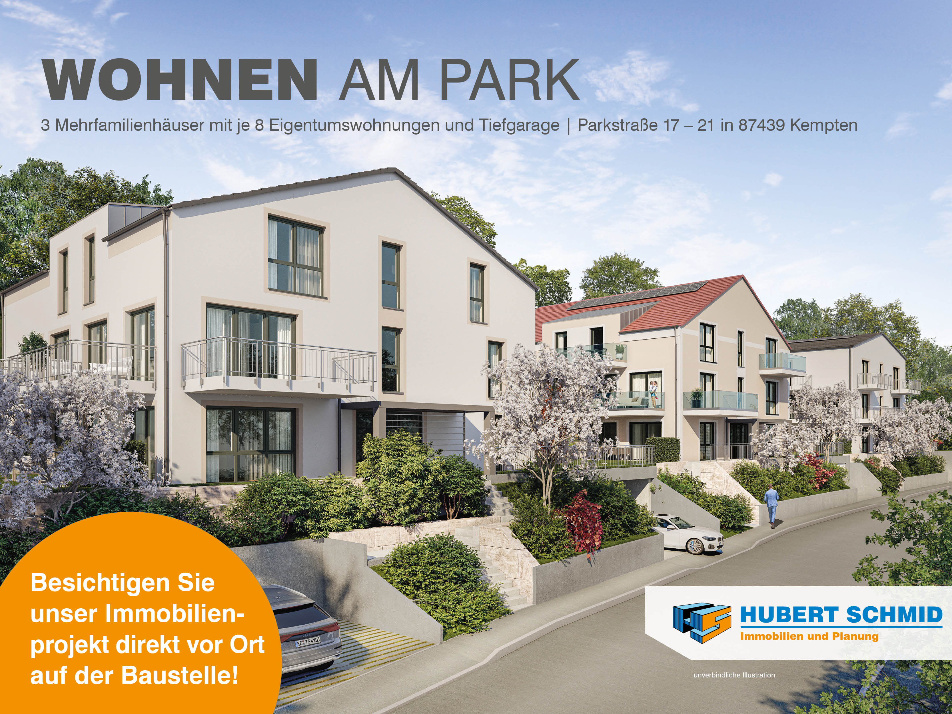 Wohnung zum Kauf provisionsfrei 378.000 € 2 Zimmer 51,4 m²<br/>Wohnfläche Parkstraße Stadtbad Kempten (Allgäu) 87439