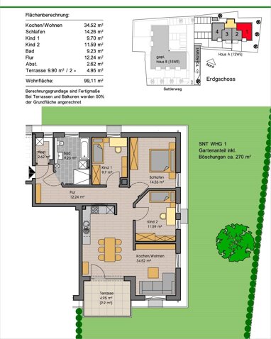 Wohnung zum Kauf Provisionsfrei 387.500 € 4 Zimmer 99,1 m² Egg Egg 87743