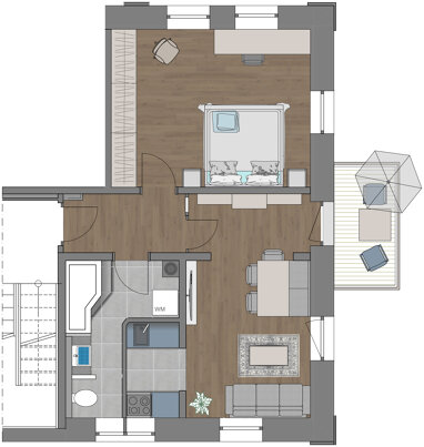 Wohnung zum Kauf Provisionsfrei 245.000 € 2 Zimmer 49 m² 1. Geschoss Karolinenstrasse Bad Aibling Bad Aibling 83043