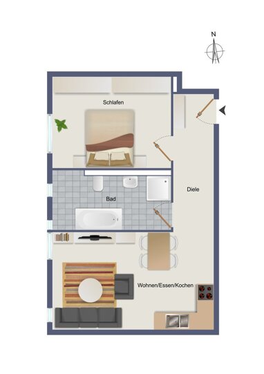 Wohnung zum Kauf 239.039,50 € 2 Zimmer 48,8 m² Öhringen Öhringen 74613