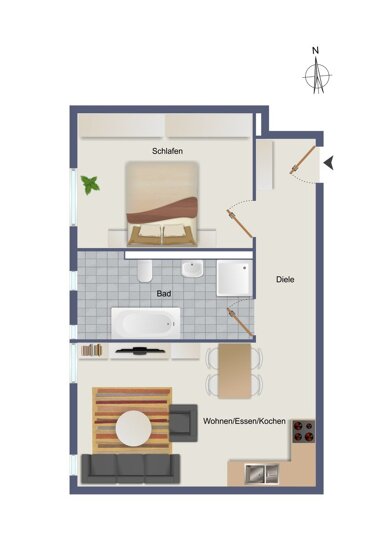 Wohnung zum Kauf 239.040 € 2 Zimmer 48,8 m² Öhringen Öhringen 74613