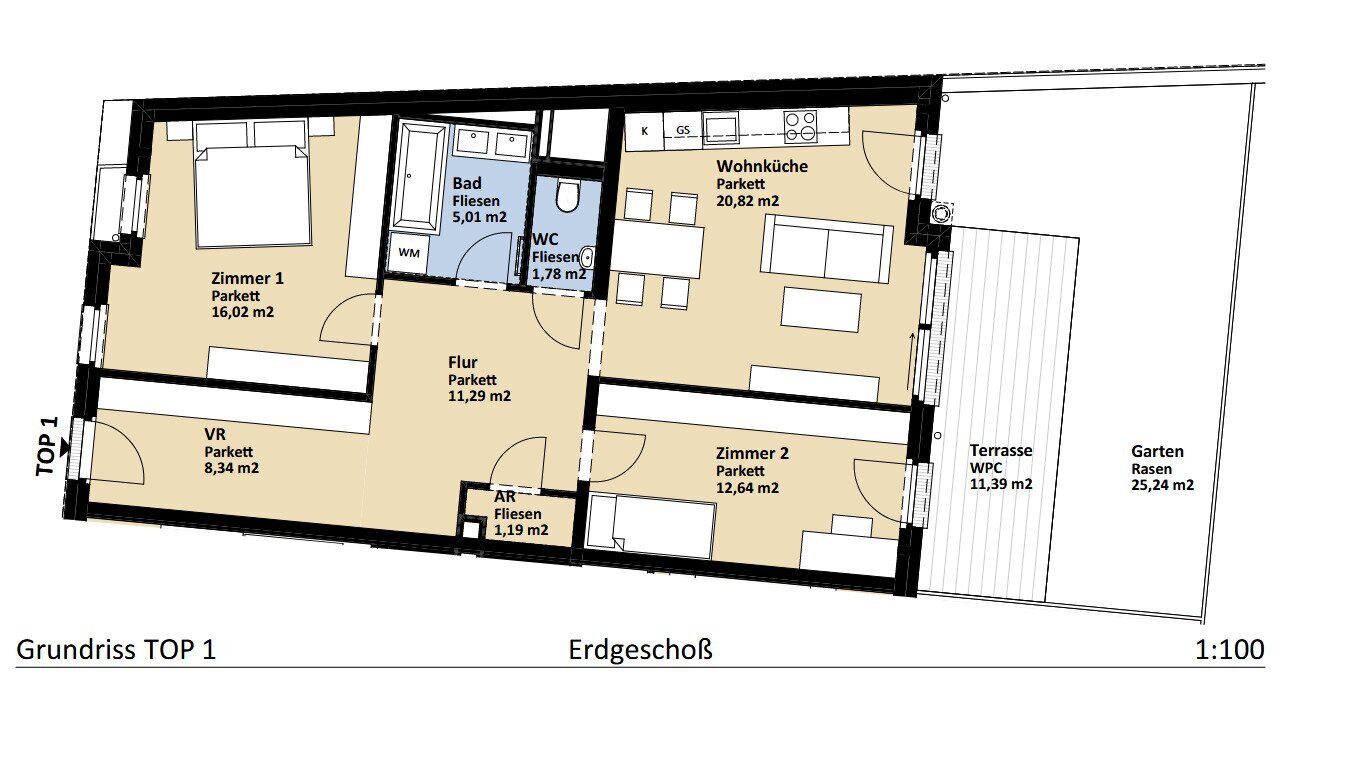 Wohnung zum Kauf 498.000 € 3 Zimmer 77,1 m²<br/>Wohnfläche EG<br/>Geschoss ab sofort<br/>Verfügbarkeit Hovengasse Korneuburg 2100