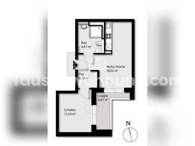 Wohnung zur Miete Tauschwohnung 500 € 2 Zimmer 47 m² 4. Geschoss HafenCity Hamburg 20457