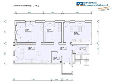 Wohnung zur Miete 777,47 € 3,5 Zimmer 119,6 m² 1. Geschoss Winzer Winzer 94577