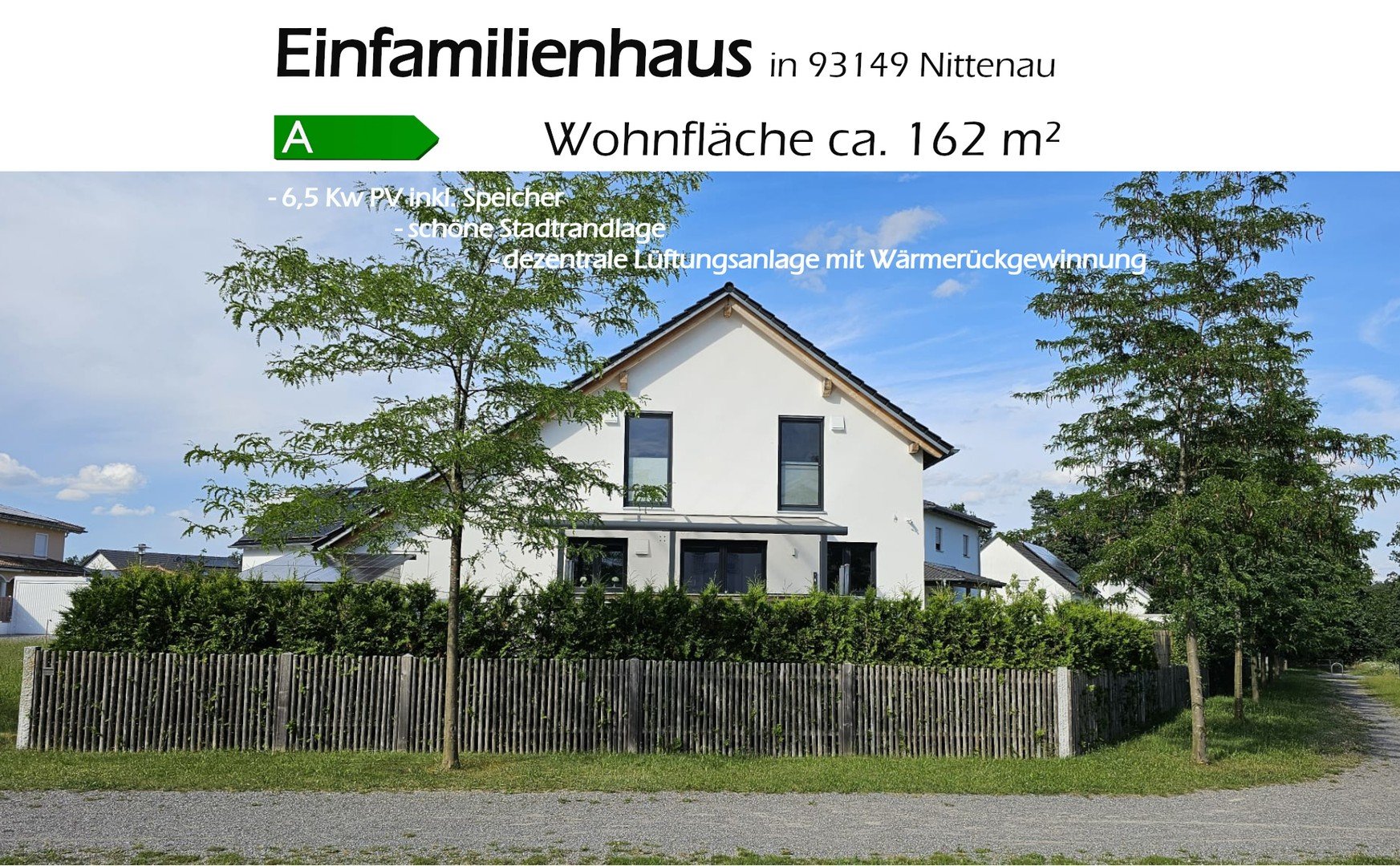 Einfamilienhaus zum Kauf Provisionsfrei 498.000 € 8 Zimmer 162 m²<br/>Wohnfläche 474 m²<br/>Grundstück 01.11.2024<br/>Verfügbarkeit Bergham Nittenau 93149