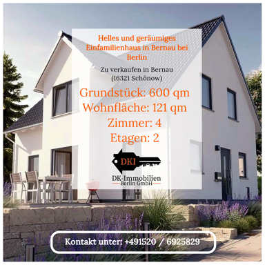 Einfamilienhaus zum Kauf 505.120 € 4 Zimmer 121 m² 600 m² Grundstück frei ab sofort Auguststraße 6 Schönow Bernau 16321